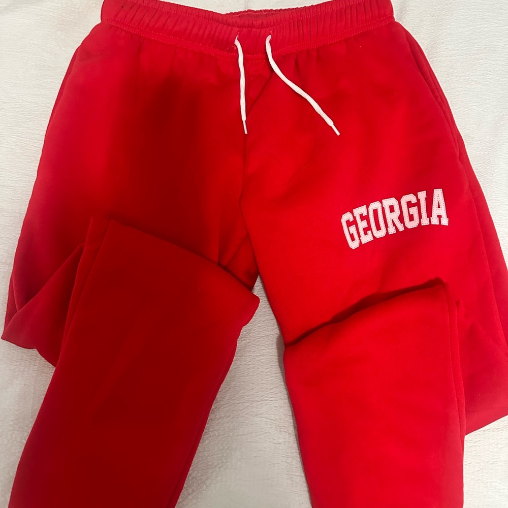 Red Georgia Sweatpants Size L